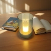 Bar counter ambient lights, candle lights, table lamps, warm and cozy lighting decoration details Picture